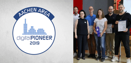 Nils Gerber bei der digitalPIONEER 2019 Preisverleihung des digitalHUB Aachen